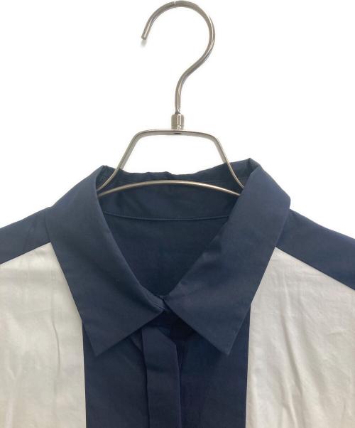 GRACE CLASS（グレースクラス）GRACE CLASS (グレースクラス) バイカラーシャツドレス ネイビー×ホワイト サイズ:38 未使用品の古着・服飾アイテム