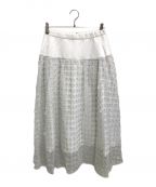 GRACE CLASSグレースクラス）の古着「フラワーラメJQスカート」｜ホワイト