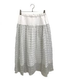 GRACE CLASS（グレースクラス）の古着「フラワーラメJQスカート」｜ホワイト
