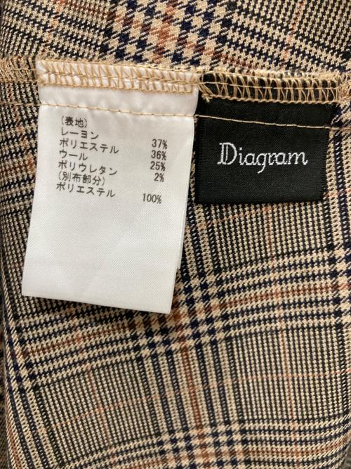 Diagram（ダイアグラム）Diagram (ダイアグラム) チェック切替シャツワンピース ブラック×ベージュ サイズ:SIZE Ｍ 未使用品の古着・服飾アイテム