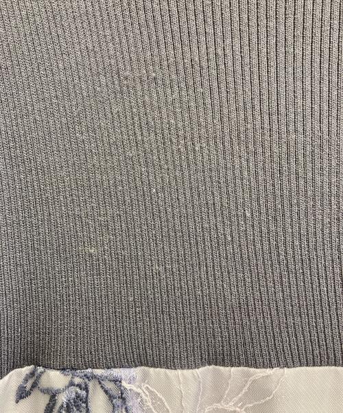 MERCURY DUO（マーキュリーデュオ）MERCURY DUO (マーキュリーデュオ) エンブロイダリーニットドッキングワンピース バイオレット サイズ:sの古着・服飾アイテム