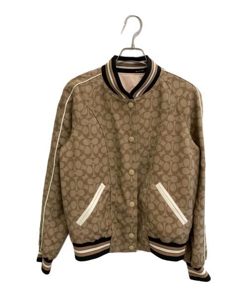 COACH（コーチ）COACH (コーチ) リバーシブルシグネチャースーベニアジャケット ブラウン×ピンク サイズ:-の古着・服飾アイテム