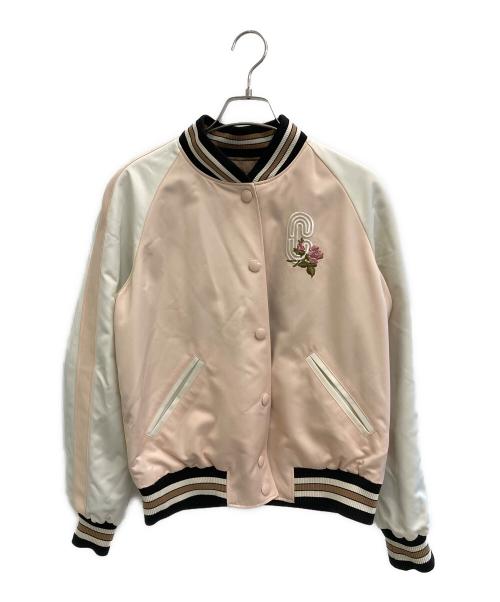 COACH（コーチ）COACH (コーチ) リバーシブルシグネチャースーベニアジャケット ブラウン×ピンク サイズ:-の古着・服飾アイテム