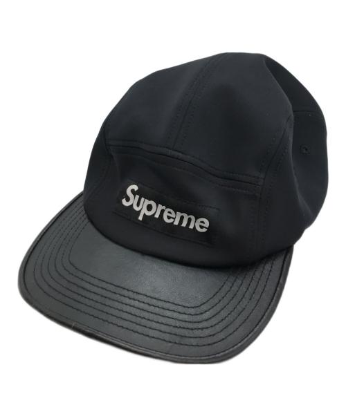 SUPREME（シュプリーム）SUPREME (シュプリーム) Neoprene Leather Camp Cap ブラックの古着・服飾アイテム