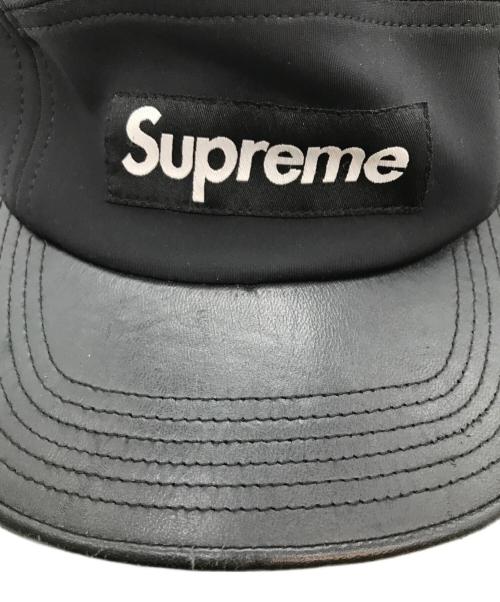 SUPREME（シュプリーム）SUPREME (シュプリーム) Neoprene Leather Camp Cap ブラックの古着・服飾アイテム
