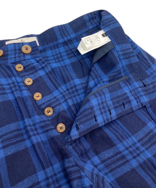 Vivienne Westwood（ヴィヴィアンウエストウッド）Vivienne Westwood (ヴィヴィアンウエストウッド) チェックショーツ ブルー サイズ:44の古着・服飾アイテム