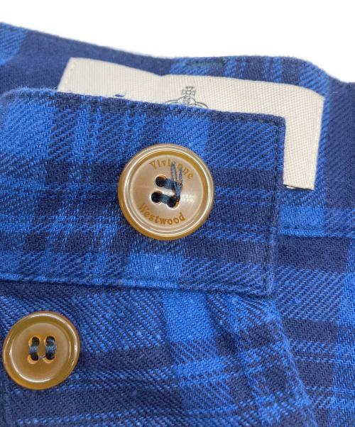 Vivienne Westwood（ヴィヴィアンウエストウッド）Vivienne Westwood (ヴィヴィアンウエストウッド) チェックショーツ ブルー サイズ:44の古着・服飾アイテム