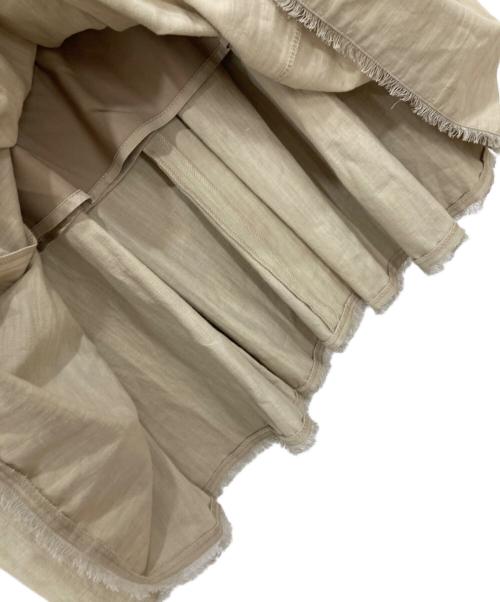 anuans（アニュアンス）anuans (アニュアンス) リネンライクローギャザーワンピース ベージュ サイズ:S 未使用品の古着・服飾アイテム