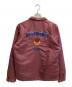 CALEE (キャリー) Real Dudes刺繍コーチジャケット ワインレッド サイズ:L：7000円