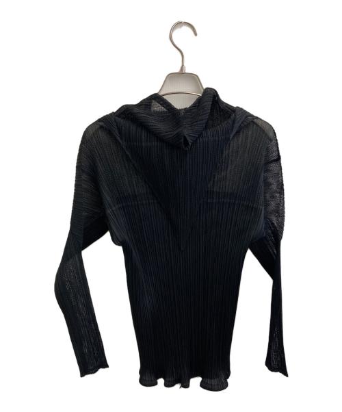 PLEATS PLEASE（プリーツプリーズ）PLEATS PLEASE (プリーツプリーズ) プリーツパーカー ブラック サイズ:3の古着・服飾アイテム