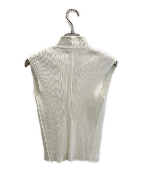 PLEATS PLEASE（プリーツプリーズ）PLEATS PLEASE (プリーツプリーズ) ノースリーブプリーツカットソー ホワイト サイズ:4の古着・服飾アイテム