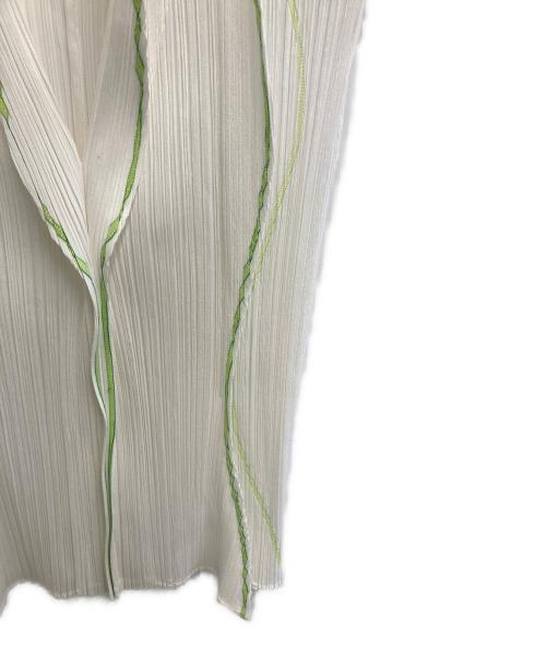 PLEATS PLEASE（プリーツプリーズ）PLEATS PLEASE (プリーツプリーズ) ノースリーブプリーツカットソー ホワイト サイズ:4の古着・服飾アイテム