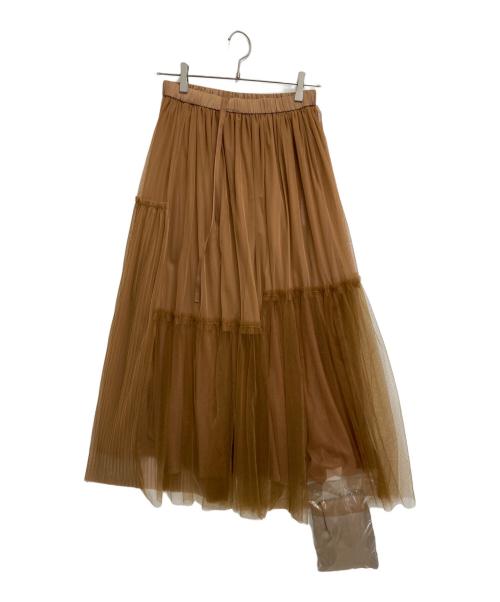 GRACE CLASS（グレースクラス）GRACE CLASS (グレースクラス) プリーツコンビチュールスカート ブラウン サイズ:36 未使用品の古着・服飾アイテム