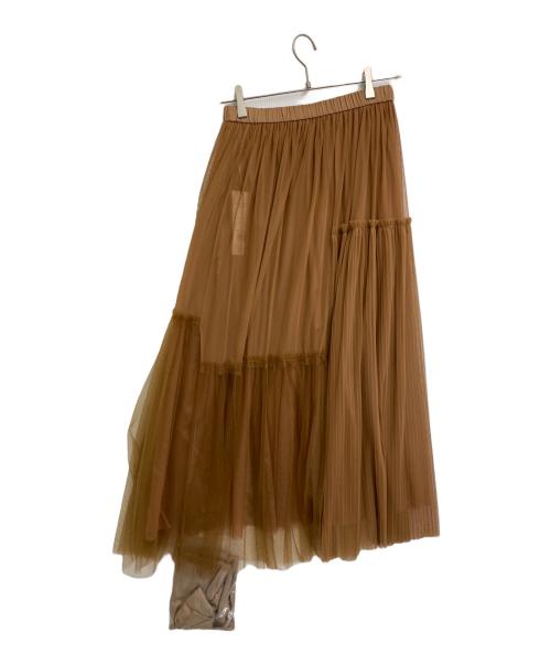 GRACE CLASS（グレースクラス）GRACE CLASS (グレースクラス) プリーツコンビチュールスカート ブラウン サイズ:36 未使用品の古着・服飾アイテム