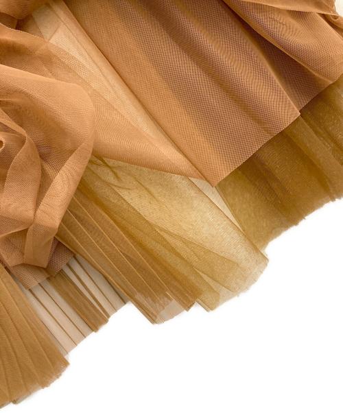 GRACE CLASS（グレースクラス）GRACE CLASS (グレースクラス) プリーツコンビチュールスカート ブラウン サイズ:36 未使用品の古着・服飾アイテム