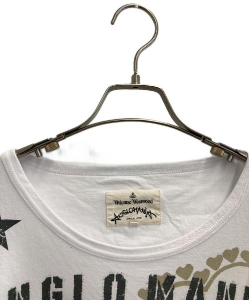 Vivienne Westwood ANGLOMANIA（ヴィヴィアンウエストウッドアングロマニア）VIVIENNE WESTWOOD ANGLOMANIA (ヴィヴィアンウエストウッドアングロマニア) プリントカットソー ホワイト サイズ:38の古着・服飾アイテム