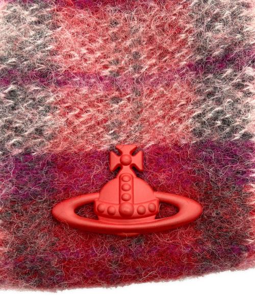Vivienne Westwood（ヴィヴィアンウエストウッド）Vivienne Westwood (ヴィヴィアンウエストウッド) ベレー帽 ピンク×レッド サイズ:S~Mの古着・服飾アイテム