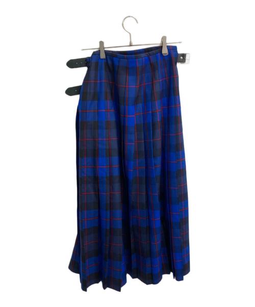 O'NEIL OF DUBLIN（オニールオブダブリン）O'NEIL OF DUBLIN (オニールオブダブリン) チェックラップスカート ブルー サイズ:38の古着・服飾アイテム