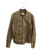 DIESELディーゼル）の古着「ゴートレザーブルゾン」｜ベージュ