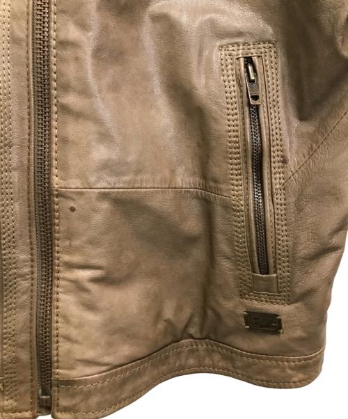 DIESEL（ディーゼル）DIESEL (ディーゼル) ゴートレザーブルゾン ベージュ サイズ:-の古着・服飾アイテム