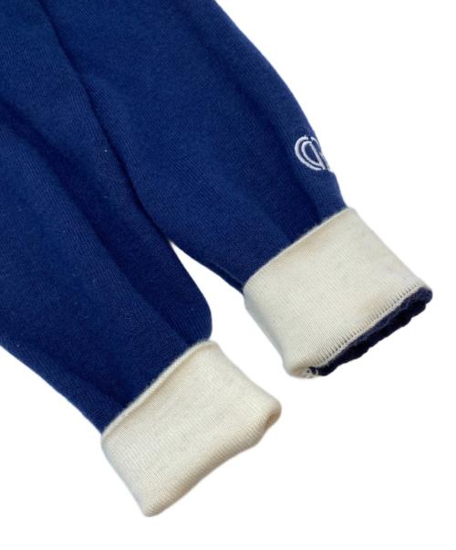 CPG GOLF（シーピージー ゴルフ）CPG GOLF (シーピージー ゴルフ) Full Zipup Logo Motif Knit Blouzon ホワイト×ブルー サイズ:SIZE Mの古着・服飾アイテム