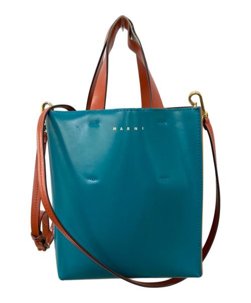 MARNI（マルニ）MARNI (マルニ) MUSEO ショルダーバッグ ブルー×ブラックの古着・服飾アイテム