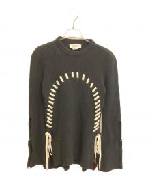 Monse（モンス）の古着「フレア・スリットスリーブ ステッチワンピース」｜ブラック