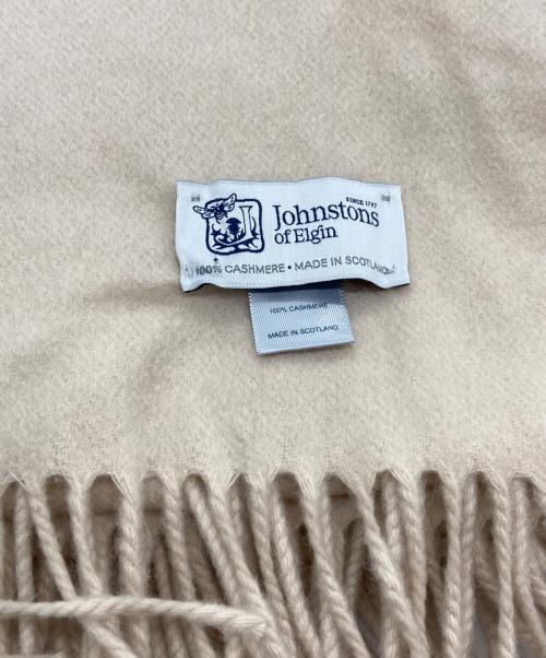 JOHNSTONS OF ELGIN（ジョンストンズオブエルガン）JOHNSTONS OF ELGIN (ジョンストンズオブエルガン) カシミヤマフラー アイボリーの古着・服飾アイテム