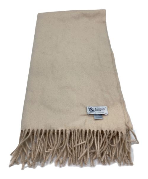 JOHNSTONS OF ELGIN（ジョンストンズオブエルガン）JOHNSTONS OF ELGIN (ジョンストンズオブエルガン) カシミヤマフラー アイボリーの古着・服飾アイテム