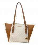 MICHAEL KORSマイケル・コース）の古着「CHARLOTTE LG TZ TOTE/シャーロット/トートバッグ」｜ホワイト×ブラウン