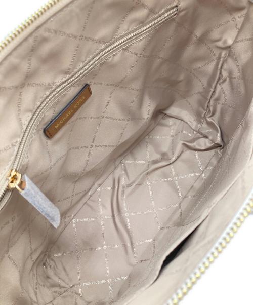 MICHAEL KORS（マイケル・コース）MICHAEL KORS (マイケルコース) CHARLOTTE LG TZ TOTE/シャーロット/トートバッグ ホワイト×ブラウン 未使用品の古着・服飾アイテム