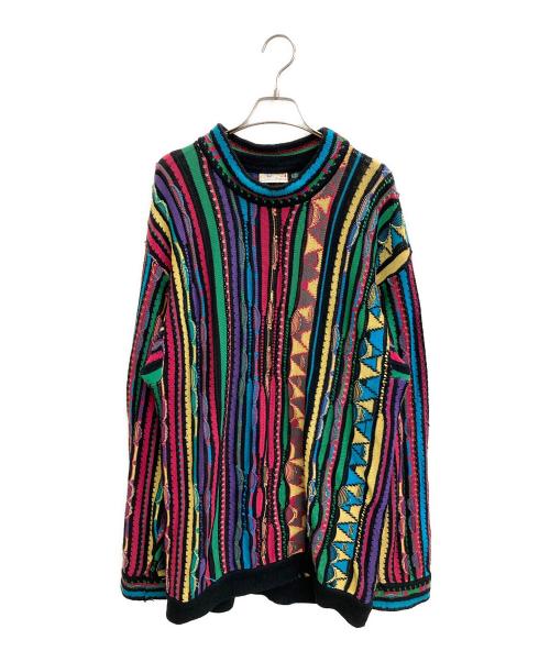 Coogi（クージー）COOGI (クージー) マーセライズドコットン3Dニット マルチカラー サイズ:Lの古着・服飾アイテム