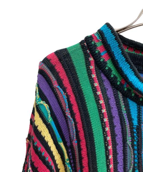 Coogi（クージー）COOGI (クージー) マーセライズドコットン3Dニット マルチカラー サイズ:Lの古着・服飾アイテム