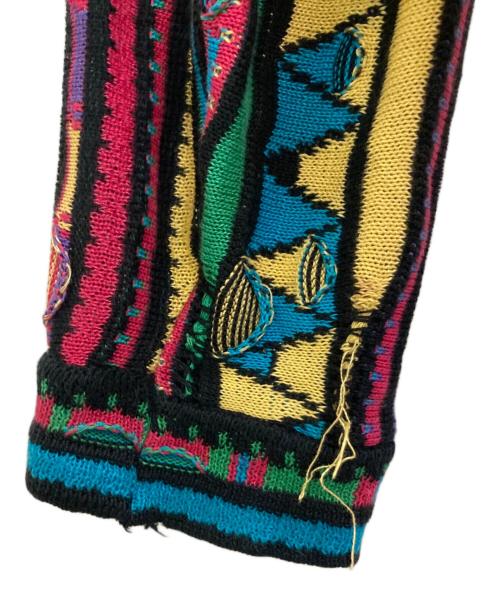 Coogi（クージー）COOGI (クージー) マーセライズドコットン3Dニット マルチカラー サイズ:Lの古着・服飾アイテム