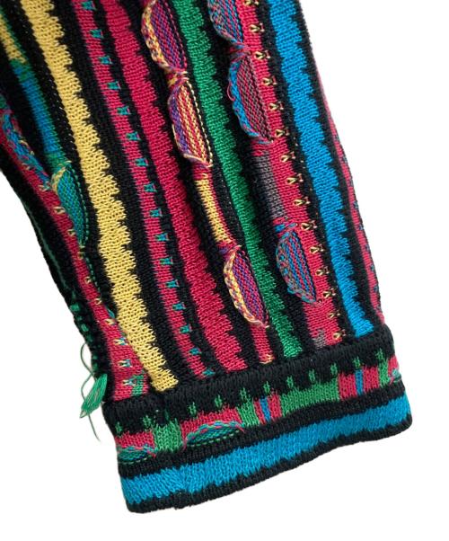 Coogi（クージー）COOGI (クージー) マーセライズドコットン3Dニット マルチカラー サイズ:Lの古着・服飾アイテム