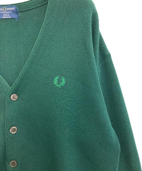 FRED PERRY（フレッドペリー）FRED PERRY (フレッドペリー) ヴィンテージカーディガン グリーン サイズ:Mの古着・服飾アイテム