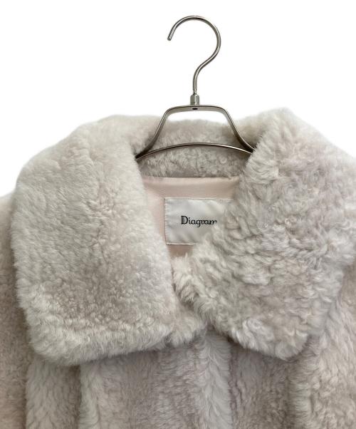 Diagram（ダイアグラム）Diagram (ダイアグラム) ファーハーフコート ホワイト サイズ:38 未使用品の古着・服飾アイテム