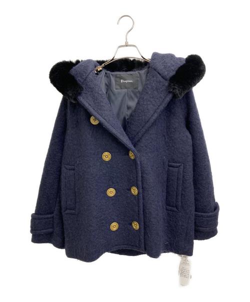 Diagram（ダイアグラム）Diagram (ダイアグラム) フードファーダブルコート ネイビー サイズ:SIZE M 未使用品の古着・服飾アイテム