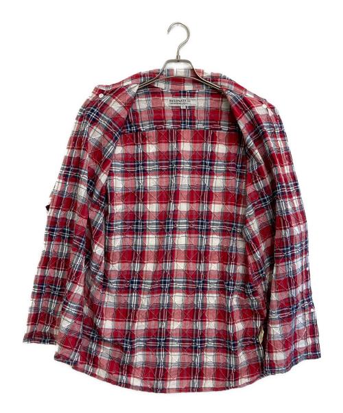 RESONATE GOODENOUGH（リゾネイト グッドイナフ）RESONATE GOODENOUGH (リゾネイト グッドイナフ) キルティングチェックシャツ レッド サイズ:SIZE Lの古着・服飾アイテム