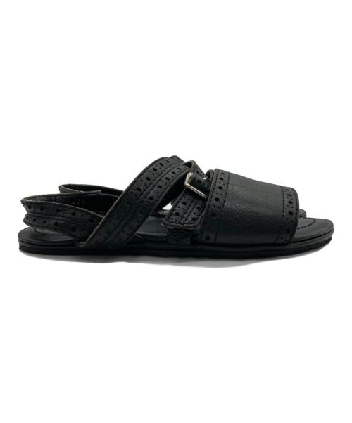 tricot COMME des GARCONS（トリココムデギャルソン）tricot COMME des GARCONS (トリココムデギャルソン) レザーサンダル ブラック サイズ:22.5の古着・服飾アイテム