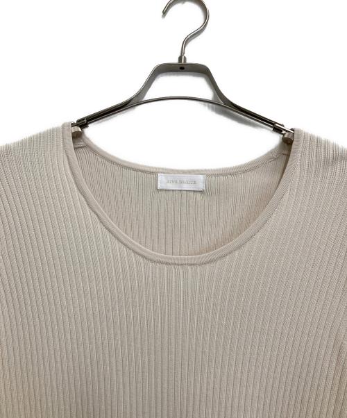 RIVE DROITE（リヴドロワ）RIVE DROITE (リヴドロワ) ゴブソデUネックリブワンピース ベージュ サイズ:Mの古着・服飾アイテム