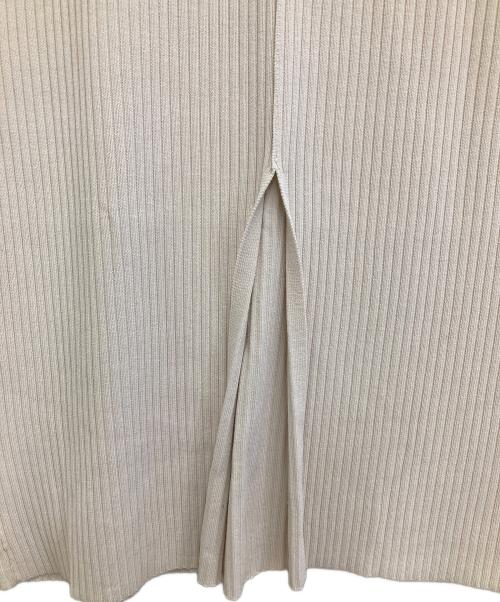 RIVE DROITE（リヴドロワ）RIVE DROITE (リヴドロワ) ゴブソデUネックリブワンピース ベージュ サイズ:Mの古着・服飾アイテム