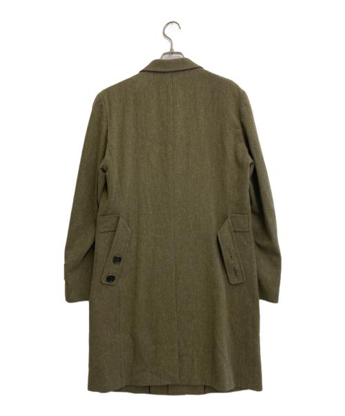 KATHARINE HAMNETT（キャサリンハムネット）KATHARINE HAMNETT (キャサリンハムネット) ウールコート オリーブ サイズ:SIZE Lの古着・服飾アイテム