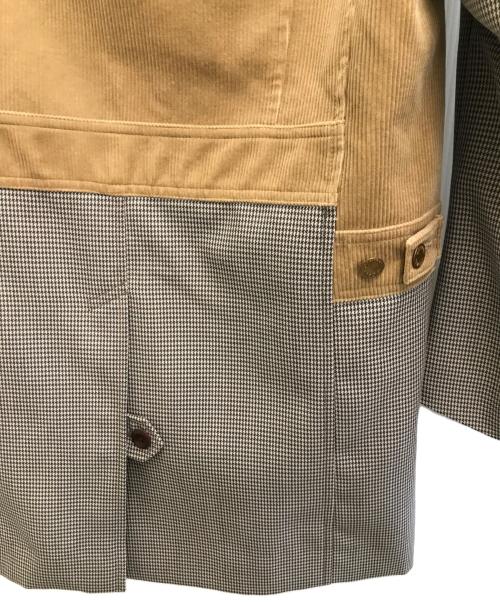 COMME des GARCONS JUNYA WATANABE MAN（コムデギャルソンジュンヤワタナベマン）COMME des GARCONS JUNYA WATANABE MAN (コム デ ギャルソン ジュンヤ ワタナベ マン) ドッキングステンカラーコート ブラウン×ベージュ サイズ:XSの古着・服飾アイテム