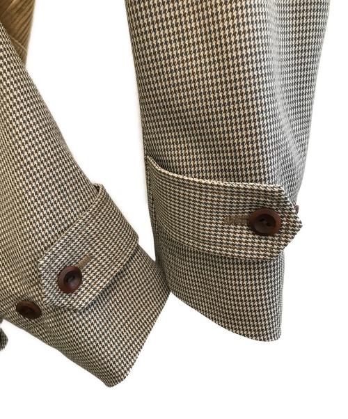 COMME des GARCONS JUNYA WATANABE MAN（コムデギャルソンジュンヤワタナベマン）COMME des GARCONS JUNYA WATANABE MAN (コム デ ギャルソン ジュンヤ ワタナベ マン) ドッキングステンカラーコート ブラウン×ベージュ サイズ:XSの古着・服飾アイテム