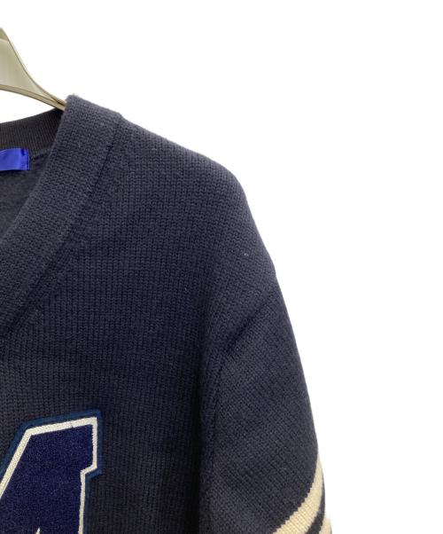 COMME des GARCONS JUNYA WATANABE MAN（コム デ ギャルソン ジュンヤ ワタナベ マン）COMME des GARCONS JUNYA WATANABE MAN (コム デ ギャルソン ジュンヤ ワタナベ マン) スウェット切替ニット ネイビー サイズ:Sの古着・服飾アイテム