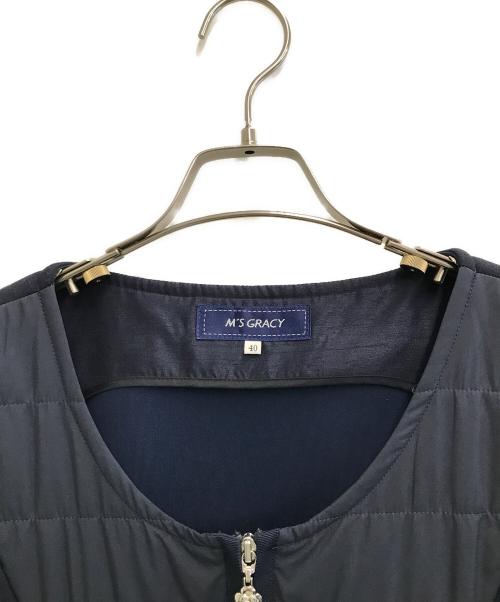 M'S GRACY（エムズグレイシー）M'S GRACY (エムズグレイシー) 切替ノースリーブワンピース ネイビー サイズ:40の古着・服飾アイテム