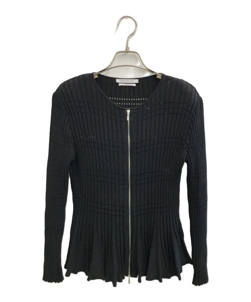 FOXEY NEWYORK（フォクシーニューヨーク）FOXEY NEWYORK (フォクシーニューヨーク) シルク混カーディガン アレグロ ブラック サイズ:38の古着・服飾アイテム