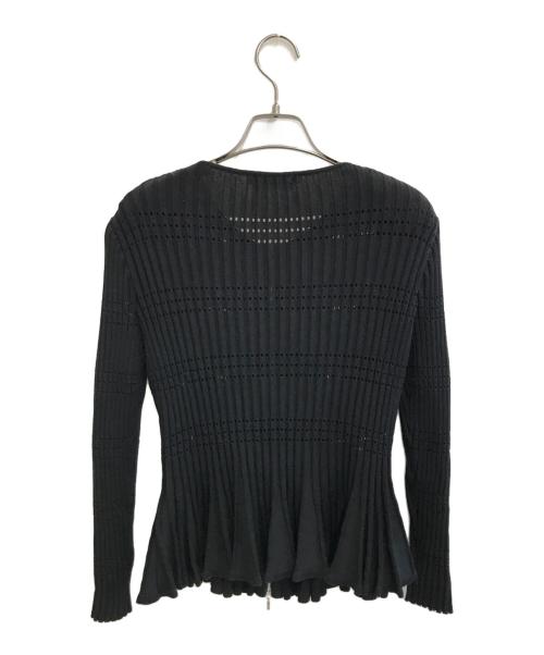 FOXEY NEWYORK（フォクシーニューヨーク）FOXEY NEWYORK (フォクシーニューヨーク) シルク混カーディガン アレグロ ブラック サイズ:38の古着・服飾アイテム