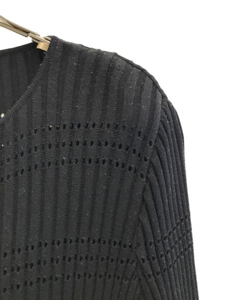 FOXEY NEWYORK（フォクシーニューヨーク）FOXEY NEWYORK (フォクシーニューヨーク) シルク混カーディガン アレグロ ブラック サイズ:38の古着・服飾アイテム